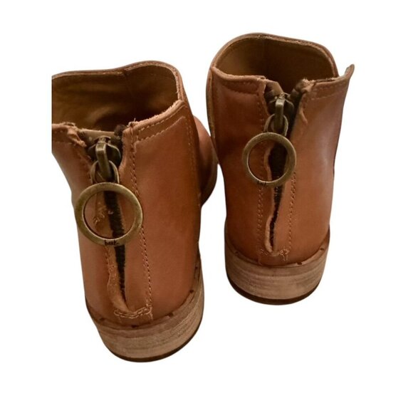 Beek Womens Cognac Brown Leather Falcon Zipper Up Ankle Bootie Sz 8 M New - Picture 8 of 11